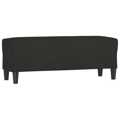 Bankje 100x35x41 cm stof zwart