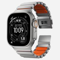 Nomad Stratos horlogeband natural hardware 45/46/49mm - Ultra Orange - thumbnail