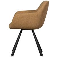 WOOOD Juno Eetkamerstoel - Polyester - Curry - 79x58x58 - thumbnail