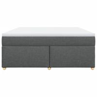 Boxspring met matras stof donkergrijs 180x200 cm - thumbnail