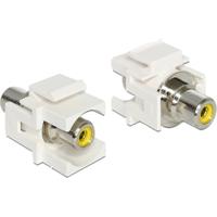 DeLOCK Keystone module RCA female > RCA female yellow adapter - thumbnail
