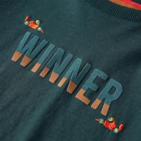 Kindershirt met lange mouwen winner-print 116 donkergroen - thumbnail