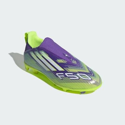 adidas F50 League Veterloze Gras / Kunstgras Voetbalschoenen (MG) Kids Paars Wit Neongeel adidas F50 League Veterloze Gras / Kunstgras Voetbalschoenen (MG) Kids Paars Wit Neongeel