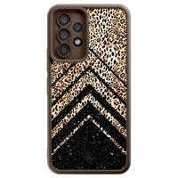 Samsung Galaxy A52(s) bruine case - Luipaard chevron - thumbnail