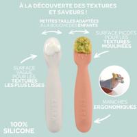 Set van 2 oefenlepels BEABA van terracotta - thumbnail