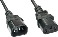 LINDY Stroom Verlengkabel Deluxe [1x Apparaatstekker, male C13 - 1x Apparaatstekker, female C14] 3.00 m Zwart - thumbnail