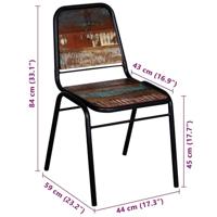 Eetkamerstoelen 2 st massief gerecycled hout - thumbnail
