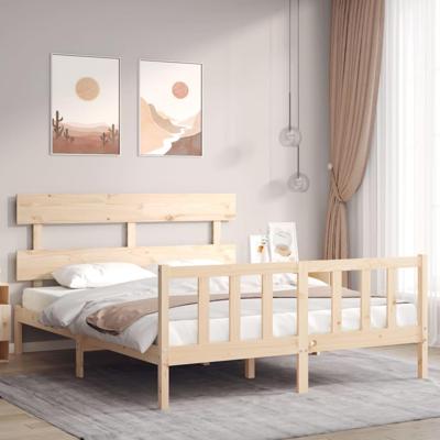 Bedframe zonder matras massief grenenhout 160x200 cm
