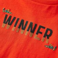 Kindershirt met lange mouwen winner-print 116 felroranje - thumbnail