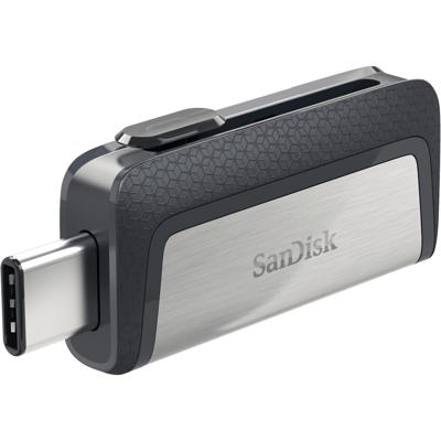 Sandisk Ultra Dual Drive USB Type-C USB flash drive 128 GB USB Type-A / USB Type-C 3.2 Gen 1 (3.1 Gen 1) Zwart, Zilver - thumbnail