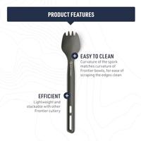 Sea to summit Frontier UL Spork - Long Handle Bestek Grijs - thumbnail