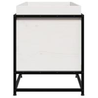 VidaXL Plantenbak 80x40x50 cm massief grenenhout wit - thumbnail