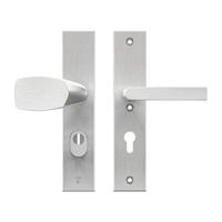 AXA AXA Edge Plus veiligheidsbeslag voordeur rechthoekig Wing knop/Blok-kruk PC72 met kerntrekbeveiliging SKG3 - aluminium - thumbnail