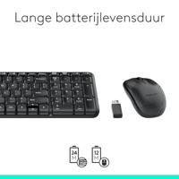 Logitech Wireless Combo MK220 toetsenbord Inclusief muis RF Draadloos QWERTY US International Zwart - thumbnail