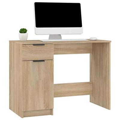 Bureau 100x50x75 cm bewerkt hout sonoma eikenkleurig