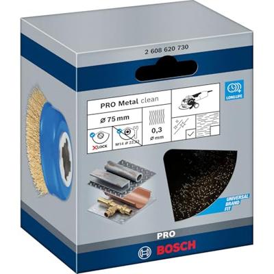 Bosch Accessoires X-LOCK Komstaalborstel gegolfde draad, vermessingd 75mm 0.3mm - 1 stuk(s) - 2608620730 - thumbnail