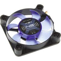 NoiseBlocker BlackSilent XS1 PC-ventilator Zwart, Blauw (doorschijnend) (b x h x d) 50 x 50 x 10 mm - thumbnail