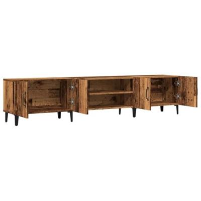 Tv-meubel 180x31,5x40 cm bewerkt hout oud houtkleurig