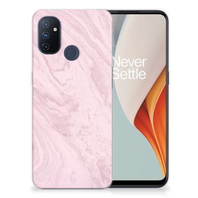 OnePlus Nord N100 | TPU | Siliconen hoesje | Marble Pink - Origineel Cadeau Vriendin OnePlus Nord N100 | TPU | Siliconen hoesje | Marble Pink - Origineel Cadeau Vriendin