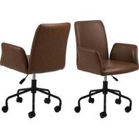 Bendt Bureaustoel 'Neya' PU, kleur Bruin - thumbnail