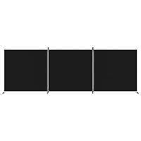 Kamerscherm met 3 panelen 525x180 cm stof zwart - thumbnail