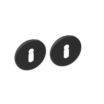 Rozet sl.gat rvs geborst. mat zwart Rozet sl.gat rvs geborst. mat zwart