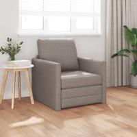 Vloerslaapbank met kussen Taupe 74 x 77 x 81 cm Stof - thumbnail