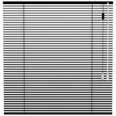 Fenstr aluminium jaloezie 25mm glans - zwart (15027)