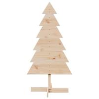 Kerstdecoratie kerstboom 120 cm massief grenenhout - thumbnail