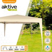 Tuinhuisje Aktive 300 x 240 x 300 cm Staal Crème Plastic - thumbnail