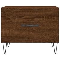 Salontafels 2 st 50x50x40 cm bewerkt hout bruin eikenkleur - thumbnail
