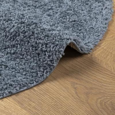 VidaXL Vloerkleed pamplona shaggy hoogpolig modern ø 240 cm blauw