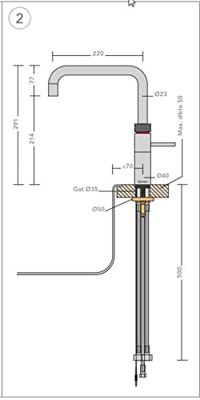 Quooker Fusion Square Chroom Kraan - thumbnail