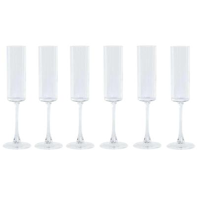 Champagneglas Home ESPRIT Transparant Kristal 160 ml (6 Stuks)