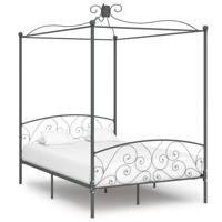 Hemelbedframe metaal grijs 140x200 cm - thumbnail
