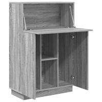 Bureau met plank Grijs 71,5 x 31,5 x 106,5 cm Bewerkt hout - thumbnail