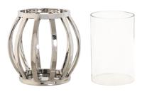 Kaarshouder Home ESPRIT Zilverkleurig Kristal Staal 14 x 14 x 14 cm - thumbnail