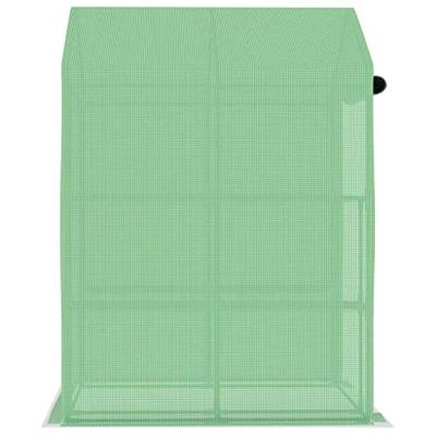 VidaXL Tuinkas met schappen 143x143x195 cm staal