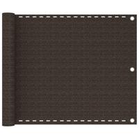 VidaXL Balkonscherm 75x300 cm hdpe bruin - thumbnail