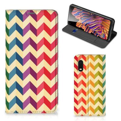 Samsung Xcover Pro | Hoesje met Magneet | Zigzag Multi Color Samsung Xcover Pro | Hoesje met Magneet | Zigzag Multi Color