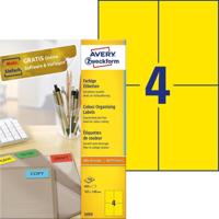 Avery gekleurde universele etiketten ft 105 x 148 mm (b x h), 400 stuks, geel - thumbnail