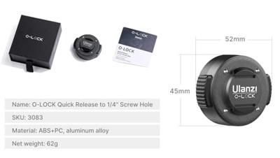 Ulanzi O-LOCK 1/4" Quick Release Mount