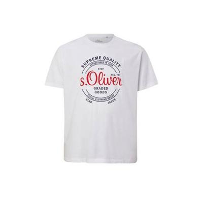 s.Oliver Big Size T-shirt Plus Size met printopdruk wit s.Oliver Big Size T-shirt Plus Size met printopdruk wit