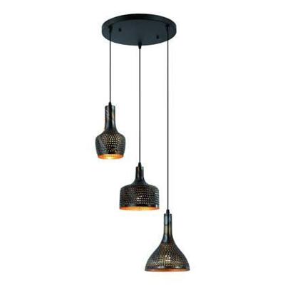 Freelight Hanglamp Fueco 3 lichts Ø 35 cm bruin zwart Freelight Hanglamp Fueco 3 lichts Ø 35 cm bruin zwart