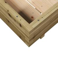 Plantenbak 100x100x26,5 cm gempregneerd grenenhout - thumbnail