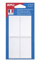 Agipa witte etiketten in etui ft 30 x 55 mm (b x h), 28 stuks, 4 per blad - thumbnail