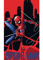 Spiderman handdoek rood 70 x 140 cm - katoen - thumbnail