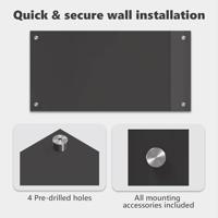 VidaXL Keuken spatscherm donkergrijs 80 x 40 cm gehard glas - thumbnail