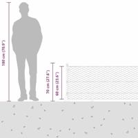 VidaXL Afrasteringspaal zilver 25 x 0,6 m (36 mm gaas) staal - thumbnail