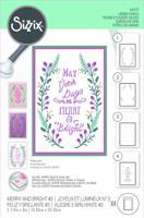 Sizzix • layered stencils a6 merry & bright 4pcs - thumbnail